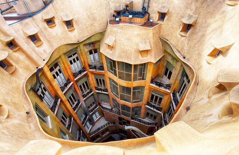 Le cour intérieur de Casa Milà