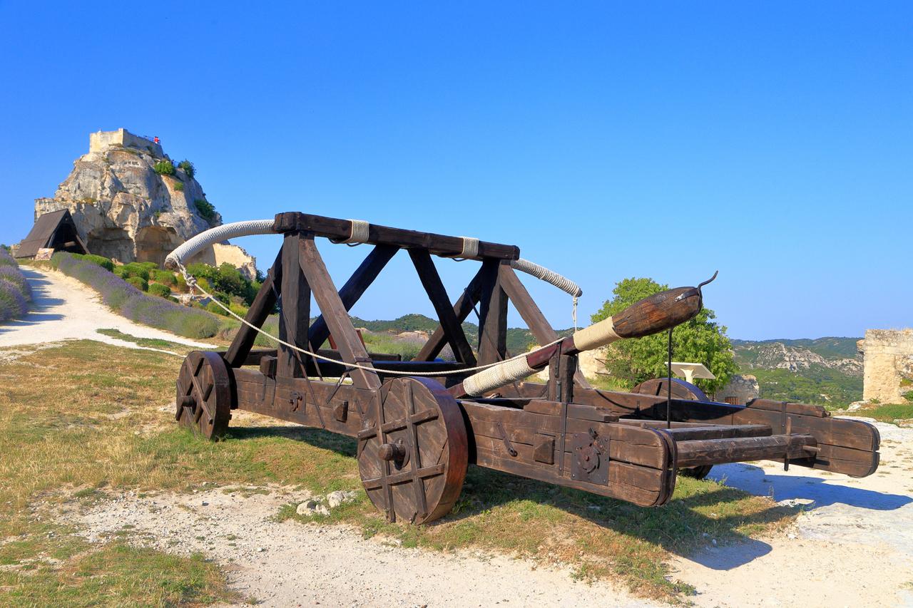 Catapulte au Château de Les Baux-de-Provence