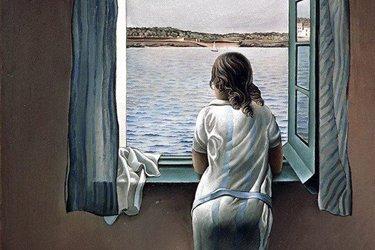 Fille à la fenêtre de Dalì