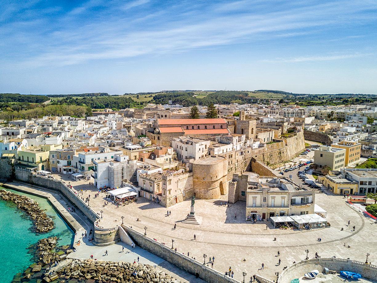 Le centre historique d'Otranto vu d'en haut