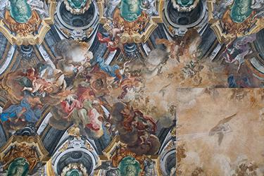 Le plafond de la Chapelle Sansevero