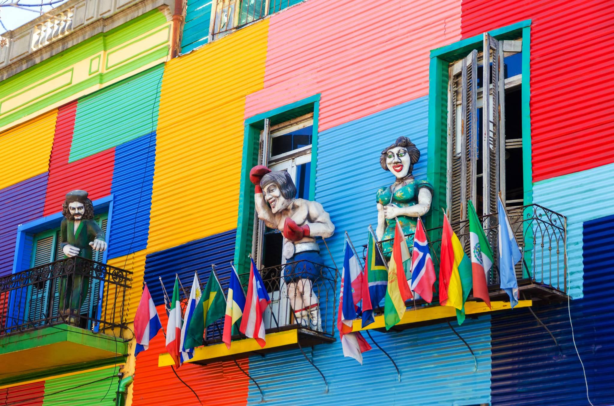 maisons colorées la boca buenos aires argentine