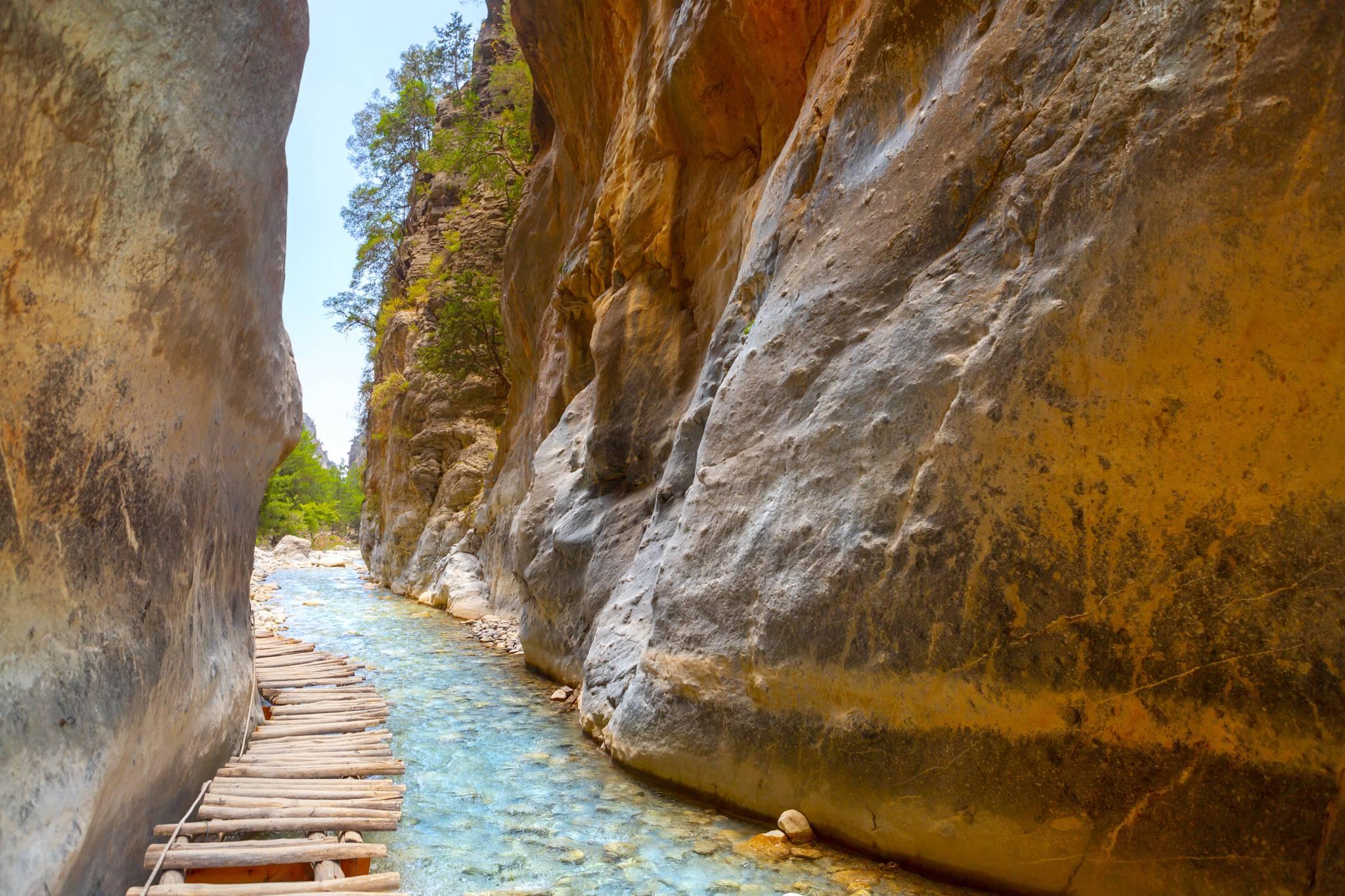 sentier eau gorge de Samaria, Grèce