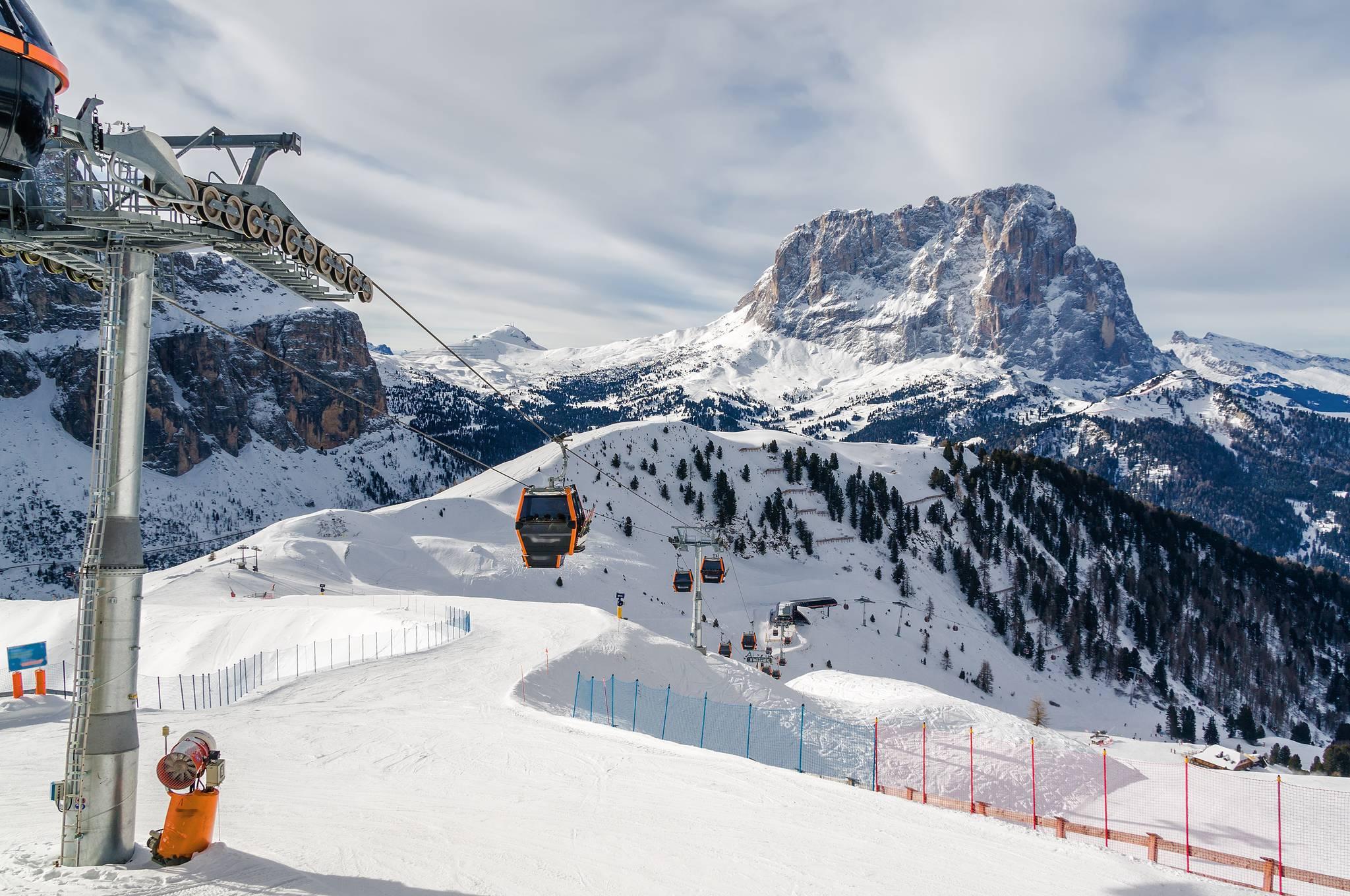canazei piste de ski télésiège