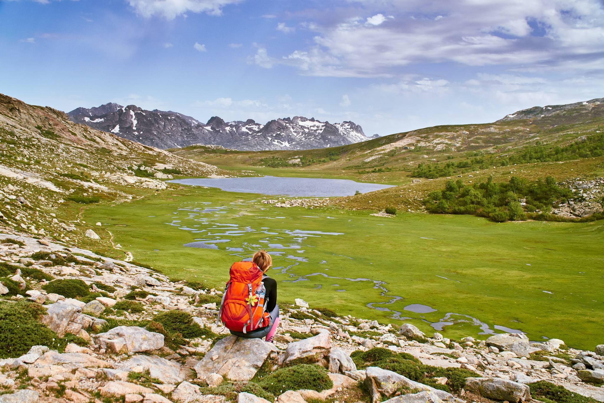 femme sur le GR20 en Corse