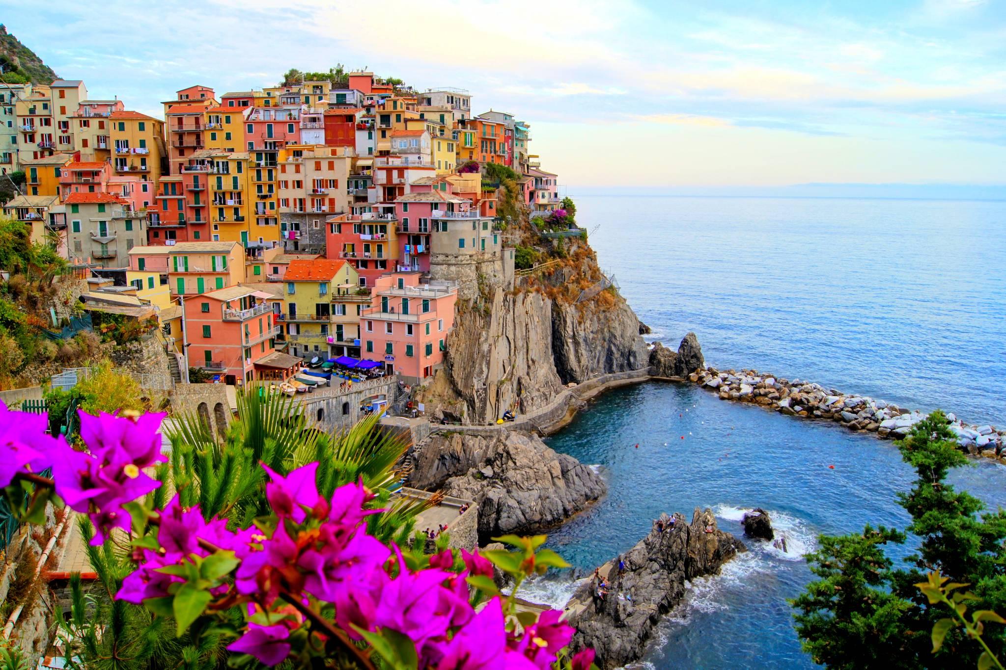 manarola entre les fleurs
