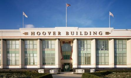 Exterior of the art deco-design Hoover building in west London.