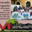 25 de mayo de 2018 Desde el Movimiento Mesoamericano contra el Modelo extractivo Minero -M4- repudiamos enérgicamente el atentado en contra de la organización hermana Nuevo Día en la madrugada del día miércoles 23 de mayo de 2018. Esta agresión forma parte de una serie […]